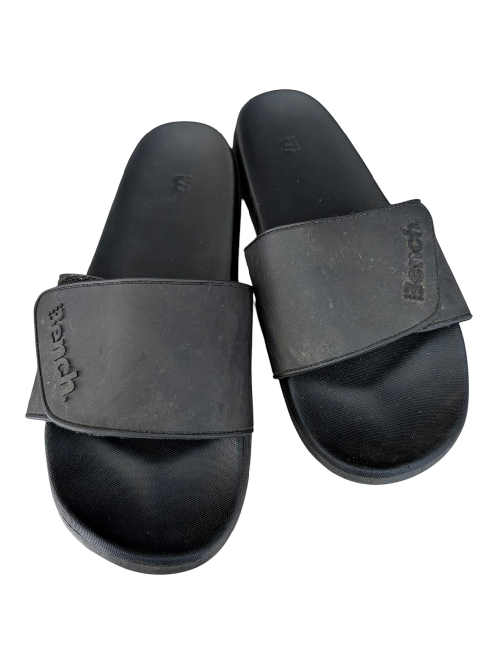 Bench Black Slide Sandals with Padded Footbed